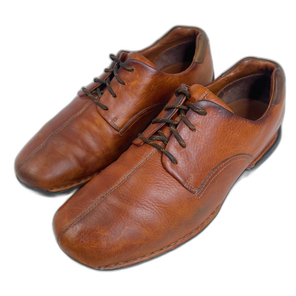 Cole Haan Cognac Brown Leather Lace Up Casual Oxfords Sneakers Men's Size 9.5W